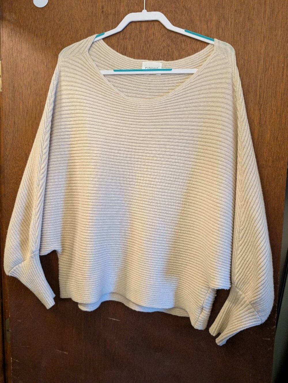 Women's Pinque Effie Long Sleeve Sweater, XXL, Beige
